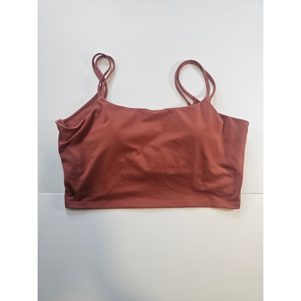 Crop‎ Top Women Medium Rust Twist Back Yoga Tank